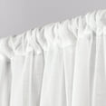 thumbnail image 3 of Exclusive Home Tassels Embellished Sheer Rod Pocket Curtain Panel Pair, 54"x108", Winter White, 3 of 6