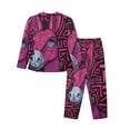 thumbnail image 2 of Uemuo ink Donkey Pop Art Pattern Womens Pajama Sets,PJ Set for Women,Pajamas for Women Logo,Long Sleeve Pajama Set for Women,Soft Long Sleeve Top With Pants-Large, 2 of 9