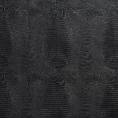 Designer Fabrics G015 54 inch Wide Black, Textured Alligator Faux Leather Vinyl Fabric