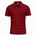 thumbnail image 4 of NOLDARES Mens Slim Fit Ribbed Polo Shirt Textured Knit Summer Golf Vacation Shirt(Brick Red,L), 4 of 9