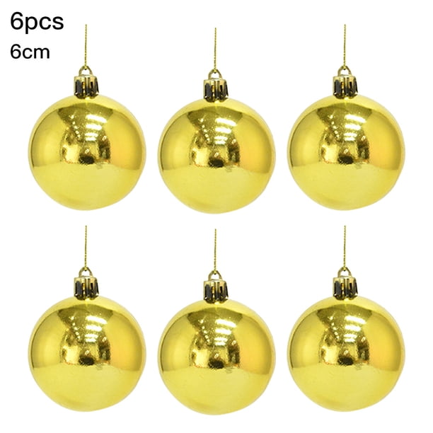 6pcs Bola de árbol de Navidad Oficina en casa Centro comercial Adorno de árbol de Navidad Adornos colgantes Decoración GeweYeeli HA001503-05