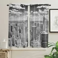 thumbnail image 4 of Grey New York City Landscape Gray Window Curtains for Living Room the Bedroom Home Interior Kids Room Decoration Drapes Curtains, 4 of 7