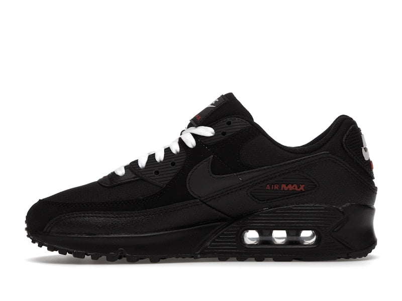 Nike Men's Air Max 90 Black Sport Red Running Shoes, from StockX