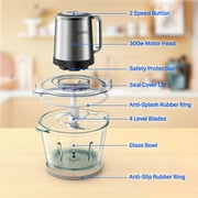 ORFELD Meat Grinder Electric Food Chopper, 2 Speeds 8 Cup Food Processor New, Silver
