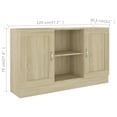 thumbnail image 4 of vidaXL Sideboard Sonoma Oak 120x30.5x70 cm Engineered Wood, 4 of 5
