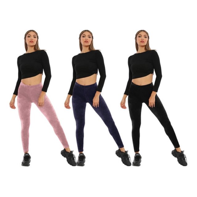Pack 3 Leggings Strech Terciopelo Malla Legins Mallon Leging LOLE Leggings