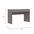 thumbnail image 3 of FM FURNITURE Tampa Computer Desk with Two Drawers Engineered Wood Gray, 3 of 10