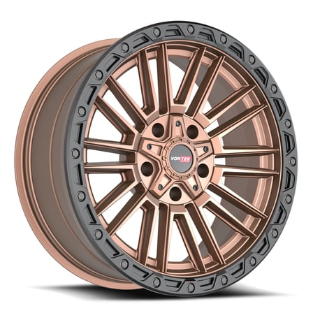 17x9 Vortek VRT-604 Matte Bronze With Black Bead Ring Wheel 5x5/5x5.5 (-12mm)