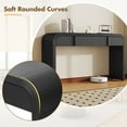 thumbnail image 3 of GZXS 55" Modern Curved Entryway Console Table with 2 Fluted Drawers, 220lbs Weight Capacity, Accent Sofa Table with Rounded Silhouette for Living Room, Black, 3 of 9