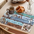 thumbnail image 3 of Rustic Star Farm Placemats Set of 12 American Country Berry Wood Grain Place Mats Indoor Wipeable Table Mats Washable Cloth Dining Table Placemats for Kitchen Holiday Party Home Decor 13x19 Inch, 3 of 9