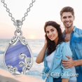 thumbnail image 2 of Sterling Silver Gemstone Teardrop Pendant Necklace Crystal Jewelry for Women, 2 of 10