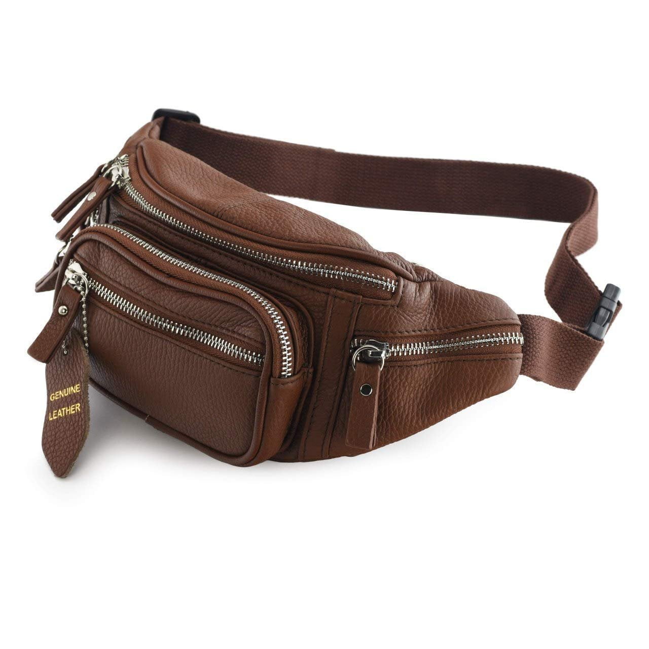Nabob Leather Nabob Leather Leather Fanny Pack, Hip Bum Bag Mens