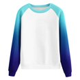 thumbnail image 4 of Vedolay Fall Tops Women's Long Sleeve Sweatshirts Casual Crewneck Loose Fit Pollover Hoodie Fall Cute Tops,Blue XL, 4 of 5