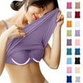 thumbnail image 4 of WTXUE Womens Summer Tops, Womens Cotton Camisole Adjustable Camisole with Frame Bra Scoop Neck Sleeveless Sleeveless Built-in Bra Leisure Camisole, Pink, 4 of 4