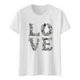 thumbnail image 4 of FASHOFT Cute Valentines Shirts for Women Love Heart Graphic Tees Crewneck Short Sleeve Funny Casual Valentine's Day T-Shirt Grey M, 4 of 4