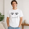 thumbnail image 2 of Smirking Face Graphic T-Shirt, Funny Meme Style Unisex Classic Tee, 2 of 9