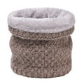 thumbnail image 2 of Unisex Women's Winter Fringe Tassel Neck Cozy Knit Cable Infinity Loop Cowl Scarf- Solid Color, 2 of 8