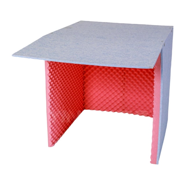 Yinanstore Portable , Vocal Sound Absorbing Cover, Sound Foam Panel, Self Made Booth Box for Microphone, Office Pink