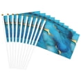 thumbnail image 4 of Handheld Flag Double-Sided Hand Waving Flag 8.2×5.5in Used For Team Activities Or Decoration In Decorative Places Blue Gold Marble Ten Piece, 4 of 8