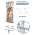 thumbnail image 3 of Brown Turtle Coastal Blackout Curtains, French Door Curtains for Door Window, Summer Beach Nautical Coral Shells Starfish Privacy Drapery for Patio/Sidelight Doors, 1 Panel with Tieback, 25x40 Inches, 3 of 6