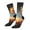 2 Black-2, variant on Red And Gray Flame Fox Crew Socks for Men & Women, Breathable Casual Athletic Ankle Socks