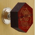 thumbnail image 2 of IBA Indianbeautifulart Boutons Rouges Gravés 10 Pcs Meubles Boutons Festonnés en Bois Tirette de Tiroir Rustique, 2 of 3
