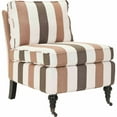 thumbnail image 3 of Safavieh Randy Transitional Upholstered Slipper Chair w/ Casters, 3 of 5