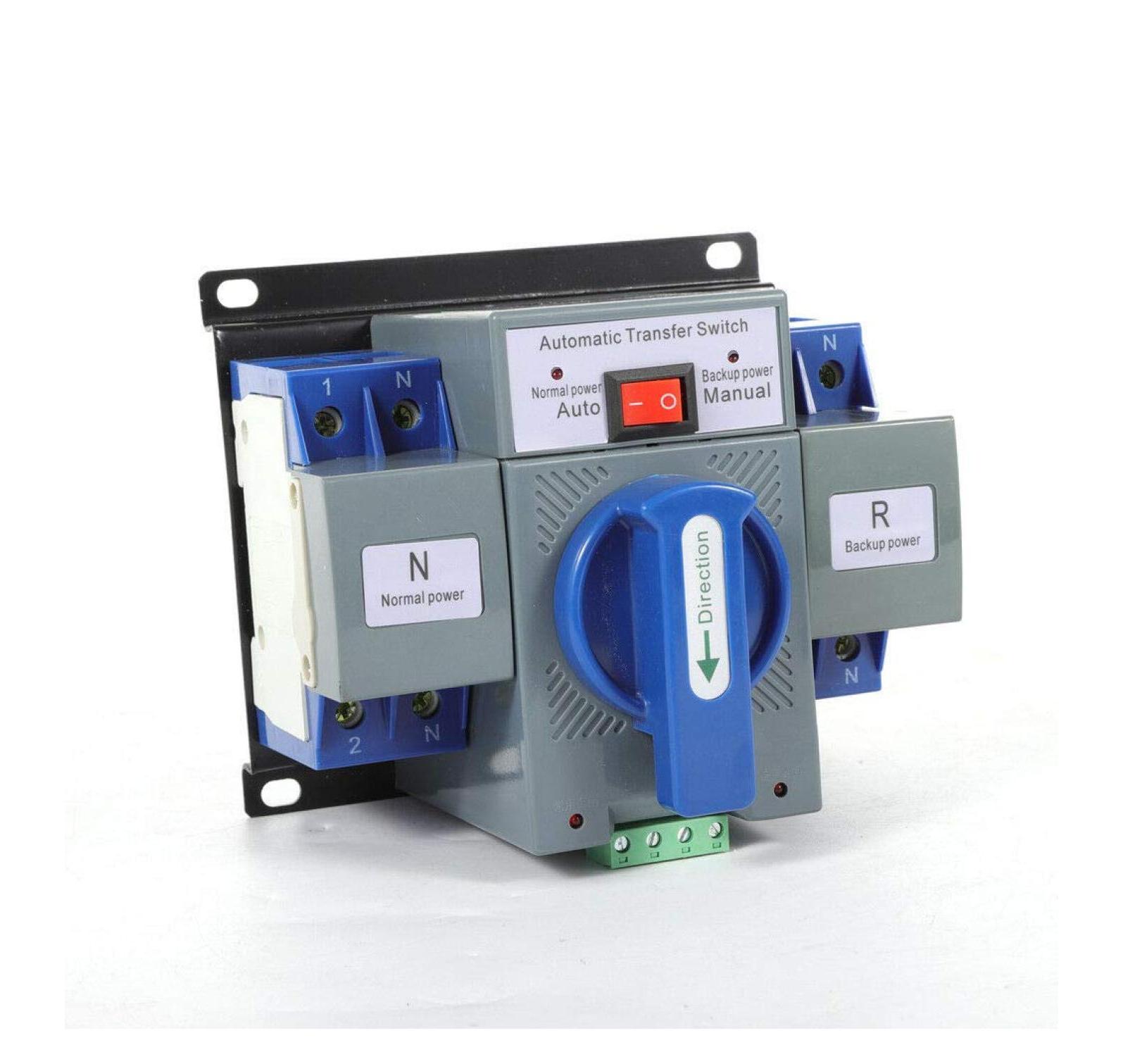 110V 2P 63A Dual Power Automatic Transfer Switch Dual Power Generator Changeover Switch