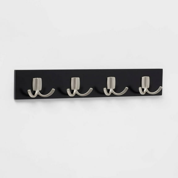 Modern Octopus 4 Rail Nickel Hooks Black - Brightroomâ„¢