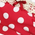 thumbnail image 4 of ITSAME Girls Bikinis Set, Polka Dot Print Top and Striped Print Briefs 2-Piece Summer Quick-Dry Beach Swimsuit Red Size 10, 4 of 9