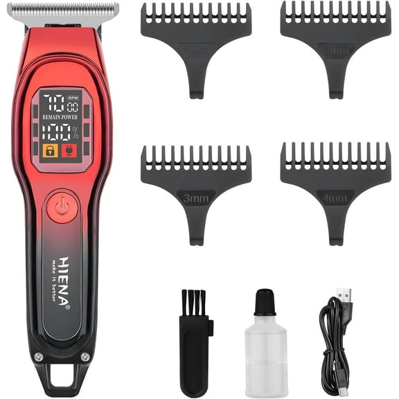 Professional Hair Clipper for Men, Cordless Zero Gap Cordless Hair Trimmer, Rechargeable LED Display Professional Hair Trimmer.