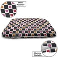 thumbnail image 3 of Geometric Pet Bed, Grid Style Checkered Pattern with Cool Vivid Squares Geometrical Retro Motifs, Resistant Pad for Dogs and Cats Cushion with Removable Cover, 24" x 39", Multicolor, by Ambesonne, 3 of 4