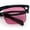 Black - Pink, variant on Aerodynamic Streamline Plastic Half Rim Rimless Rectangle Fashion Sunglasses Black - Blue