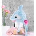 thumbnail image 6 of DolliBu Happy Mother's Day Super Soft Blue Dolphin Plush Hat - Cute Stuffed Animal with Pink Heart Message for Best Mommy, Grandma, Wife, Daughter - Cute Sea Life Plush Toy Gift - 19" Inches, 6 of 6