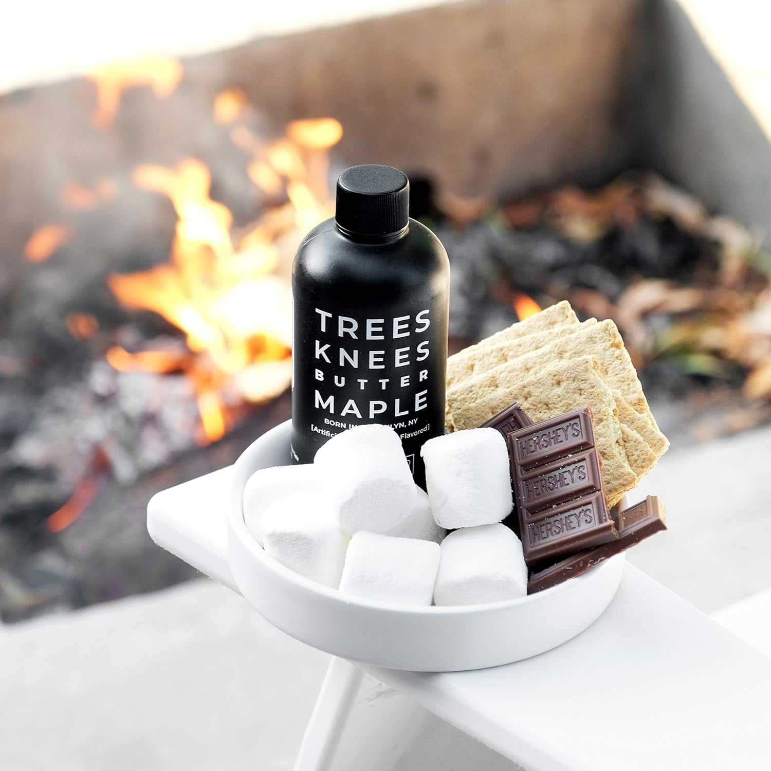 Trees Knees Butter Maple Syrup with Sea Salt, Vegan, Gluten-Free, Paleo-friendly, Grade A, Organic, Infused with Sweet and Savory Flavor, 11.5oz