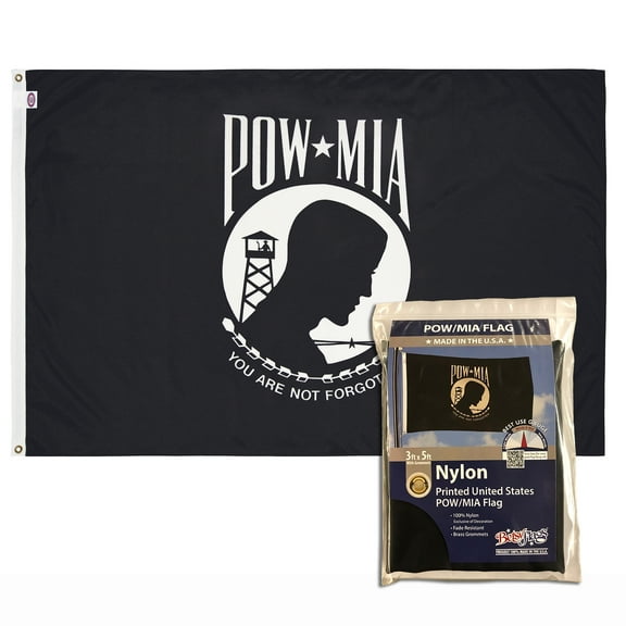 3x5ft Printed Nylon Betsy Flags POW/MIA Military Flag, Grommeted