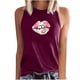 thumbnail image 1 of Moda casual mujer sin mangas impreso damas o-cuello tops chaleco camiseta Pompotops  lopia989900, 1 of 6