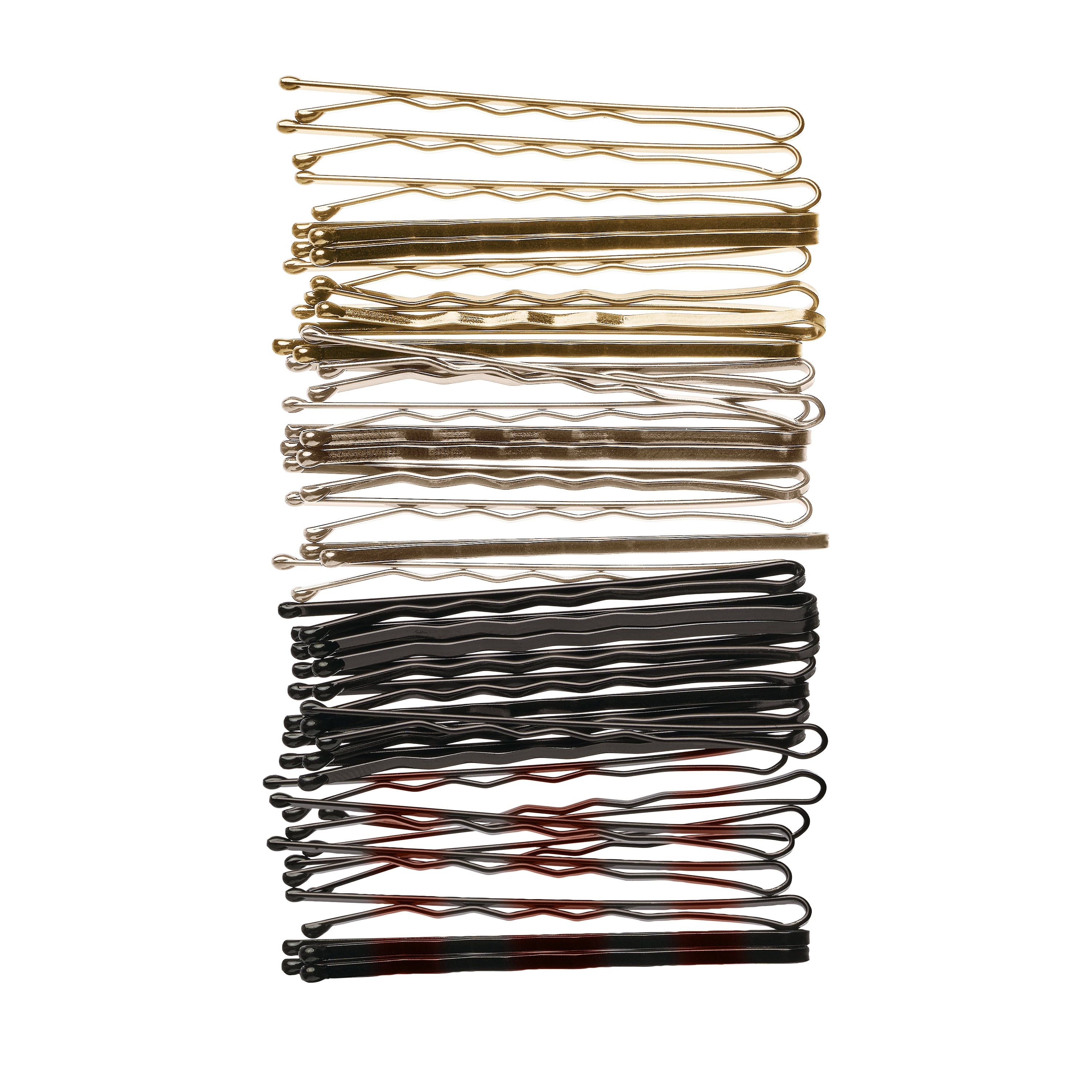 (6 pack) Goody Bobby Pins, Slide Proof Grip, Secure Hold Hair Pins, for All Ages, Black, 90 Ct