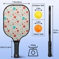 thumbnail image 3 of Pickleball Paddles Set,Pioneer Flower Floral Print Pattern Fiberglass Surface Pickleball Racket Set with 2 Indoor Outdoor Pickleball Balls and Pickleball Bag,Pickle-ball Equipment, 3 of 6