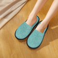 thumbnail image 6 of Sigee Teal Green Glitter for Cozy Furry Slippers Super Soft Indoor and Outdoor Use, Non-Slip Sole Slip On House Slippers-Medium, 6 of 8
