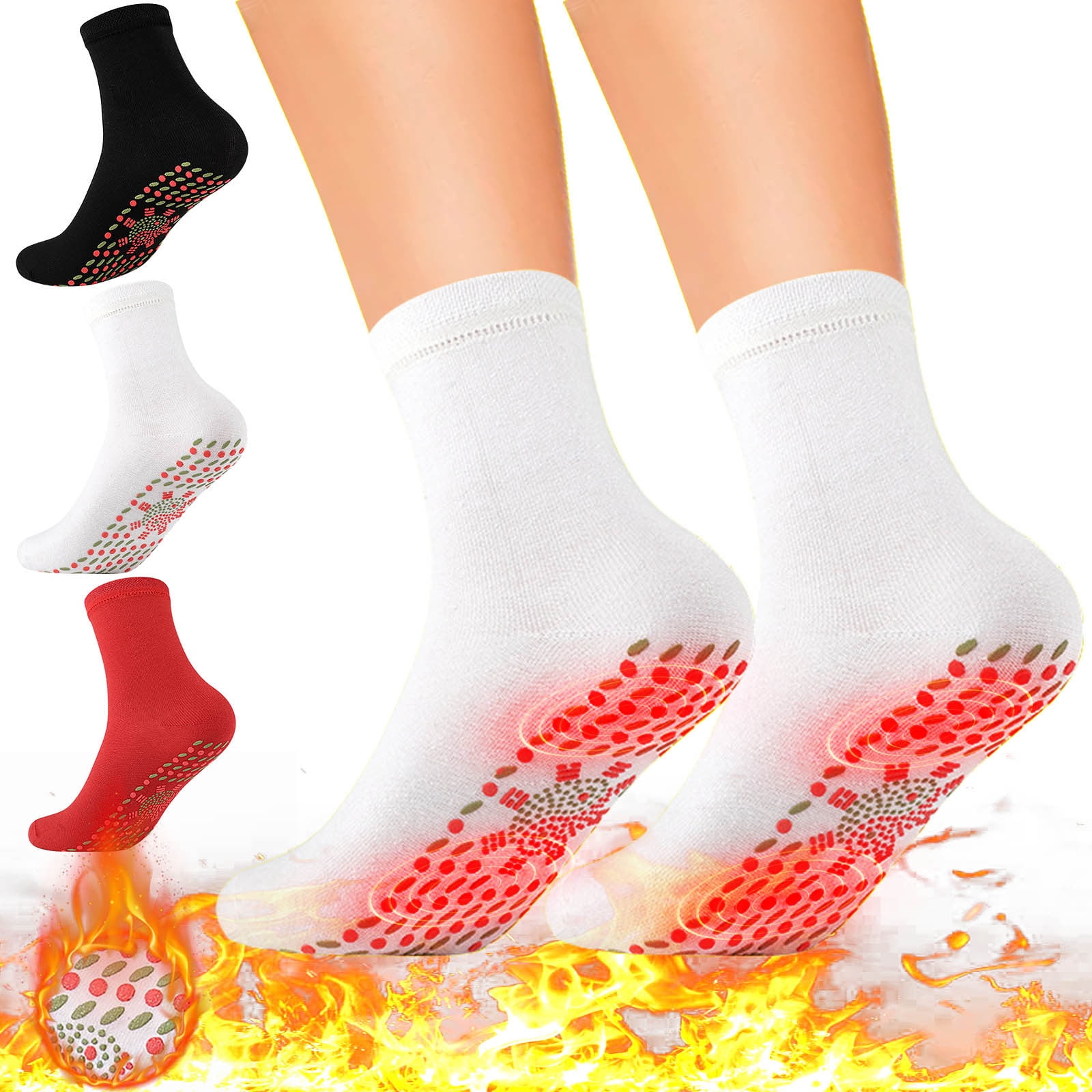 Heated Socks Tourmaline Self-heating Magnetic Comfortable Winter Warm -  Walmart.com