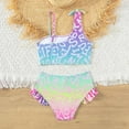 thumbnail image 5 of JDEFEG 2Pcs Girls Swimsuit Cute Boyshort Summer Beach Rash Guard Swimwear Cut Out Summer Casual Tie Dye Beach Sport Bathing Suits Purple Size 10, 5 of 8