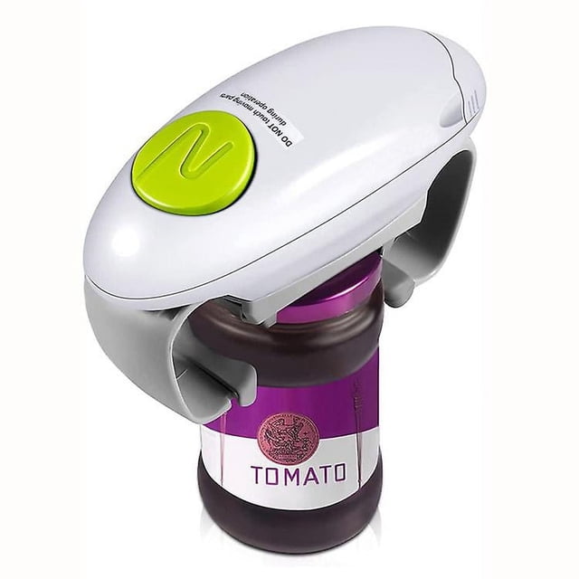 (blanco) Abridor de frascos eléctrico: dispositivo de cocina resistente y fuerte para sellar frascos: abridor de frascos automático con manos libres y menos esfuerzo para abrir