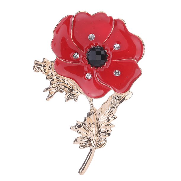 Moda pintura al óleo flor roja broche ramillete dama vestido decoración bufanda cuello pasadore Irfora Broche