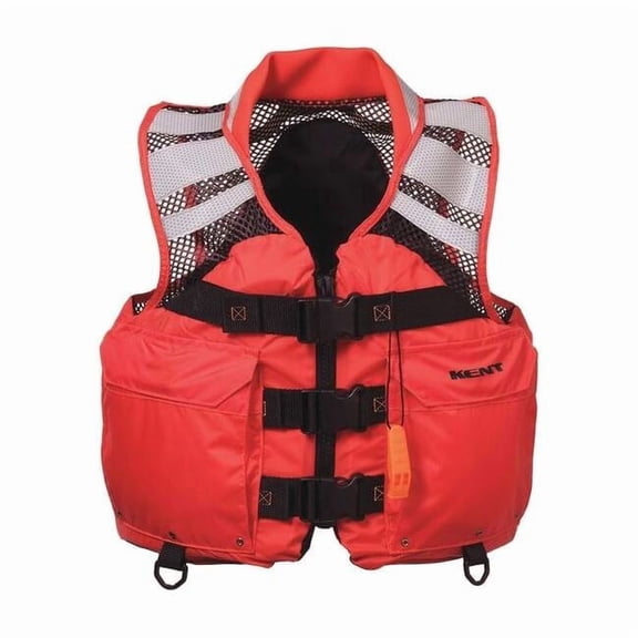 Kent Safety Life Jacket,3XL,15.5lb,Foam,Orange 151000-200-070-24