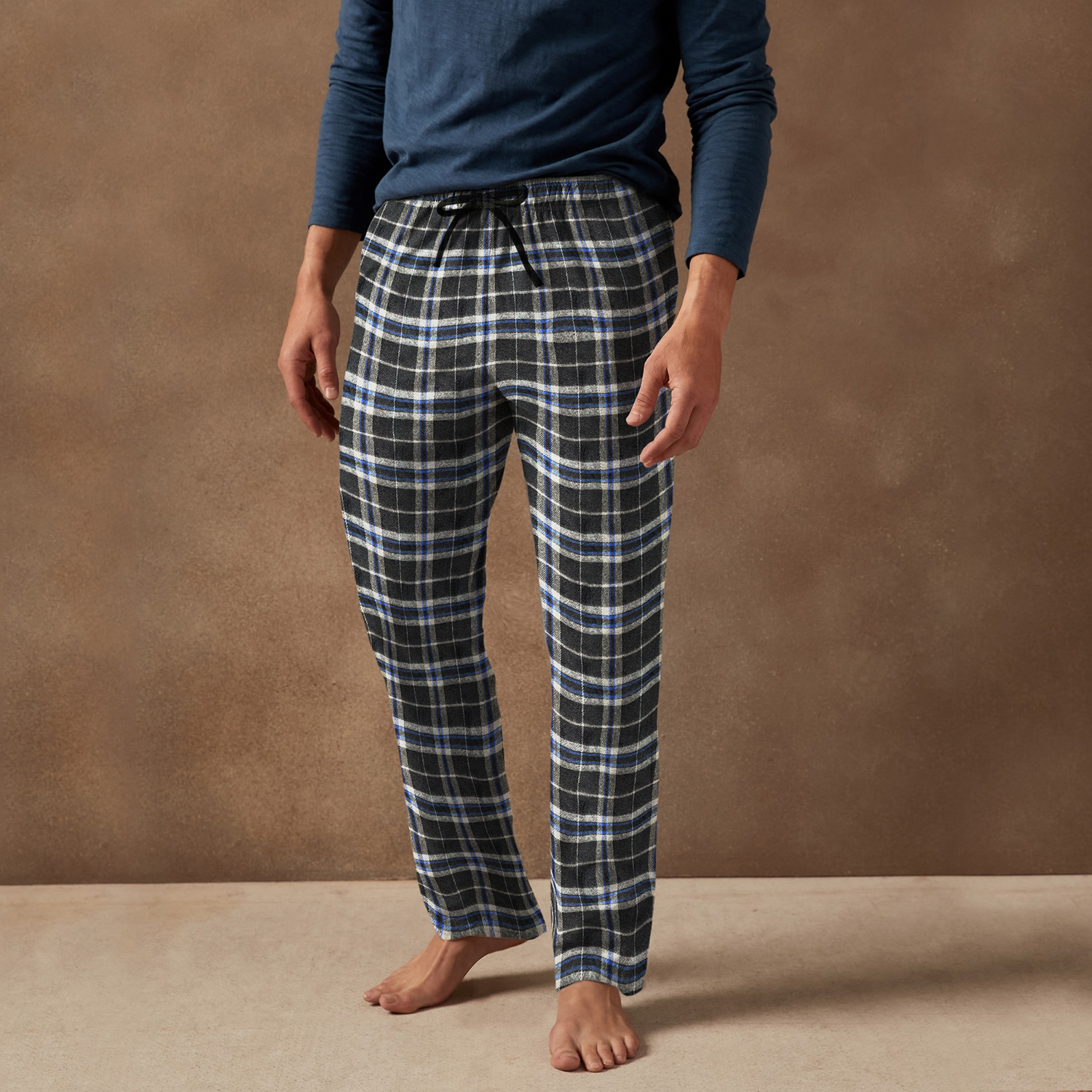 Men's Ultra Soft Cozy Flannel Plaid Bottoms Sleepwear Pajama Lounge ...