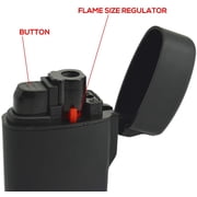 Navpeak Mini Torch Cigar Lighter Clamshell Windproof Refillable Butane Included 3 PACK (Black+Red+Blue) (Butane Included)