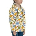 thumbnail image 3 of Picia Autumn Pumpkins Blooms Pattern Youth Hoodie - Warm Pullover Sweatshirt with Kangaroo Pocket, Ideal for Boys and Girls-Medium, 3 of 6