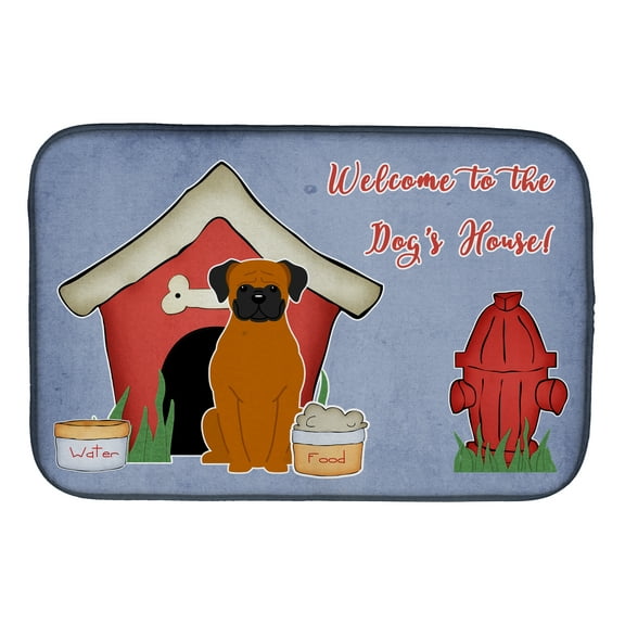 Dog House Collection Fawn Boxer Dish Drying Mat
