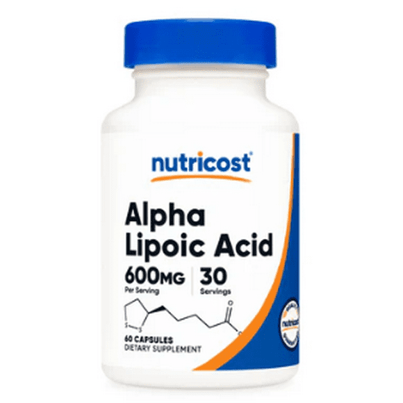 Nutricost Alpha Lipoic Acid 600 Mg 30 Servings 60 Cápsulas